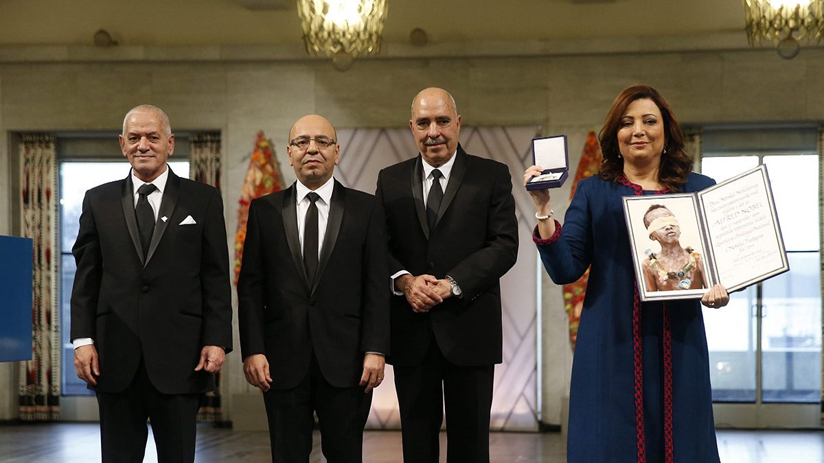 Nobel Peace Prize accepted by Tunisian pro-democracy group