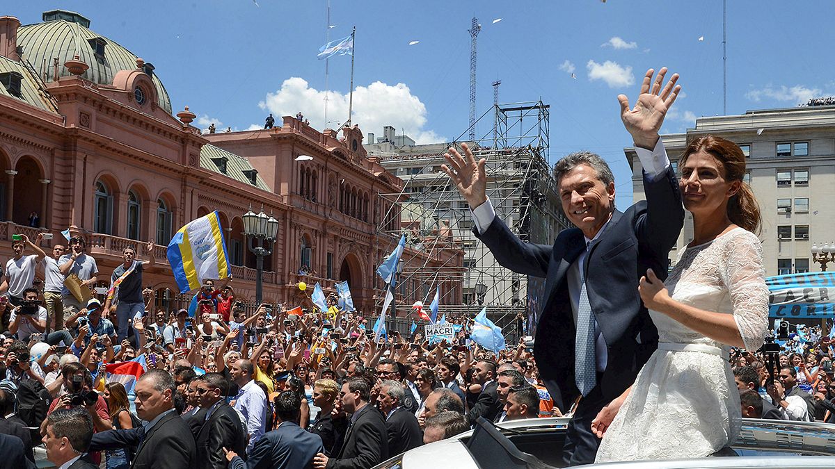 Jubilation and anger as Mauricio Macri becomes Argentina's new president