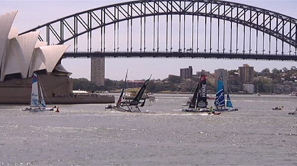 Extreme Sailing Series Yelken Yarışları: The Wave Muscat şampiyonluğa çok yakın Extreme Sailing Series Yelken Yarışları: The Wave Muscat şampiyonluğa çok yakın