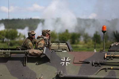German troops take part in NATO\'s Saber Strike exercise in Lithuania.