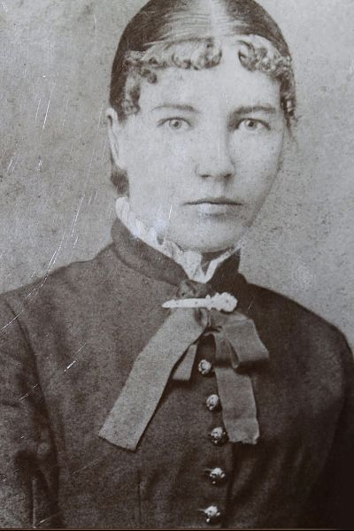 Laura Ingalls Wilder as a schoolteacher in 1887.