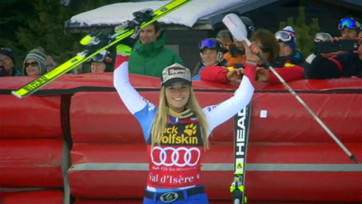 درخشش لارا گوت در مسابقات اسکی فرانسه