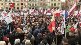 Антиправительственные манифестации в Польше