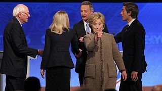 U.S. Democratic candidates clash over national security in third debate