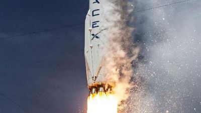 SpaceX rocket launches 11 satellites and vertically lands back on Earth