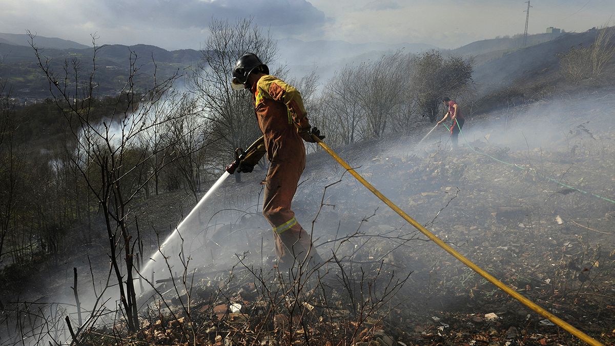 آتش سوزی در بخش های شمالی اسپانیا
