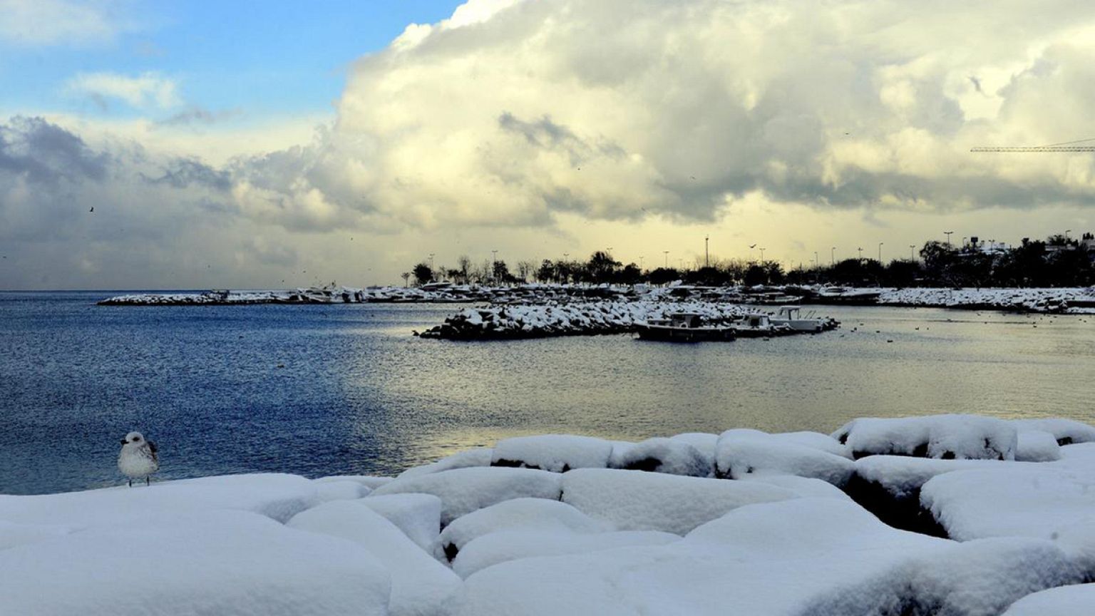 İstanbul'dan kar manzaraları