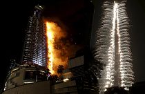 مقتل شخص وإصابة 16 جراء حريق في فندق قرب برج خليفة في دبي