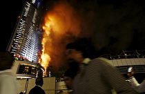 Dubai'de yılbaşı kutlamaları öncesi korkutan yangın