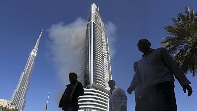 هتل «عنوان» دوبی در آتش