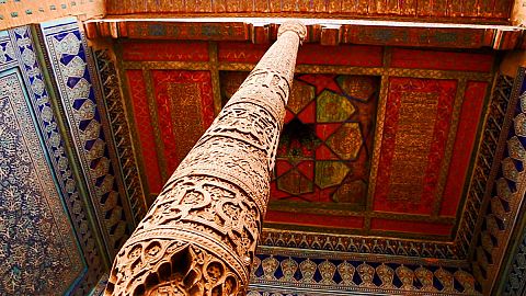 A peek inside a Khiva palace, a labyrinth of rooms and courtyards