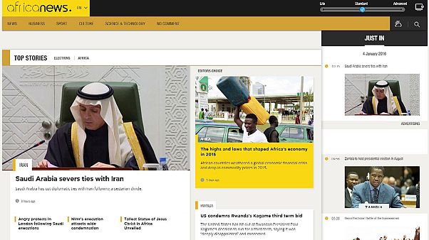 Euronews'un kardeş kanalı africanews.com yayında Euronews'un kardeş kanalı africanews.com yayında