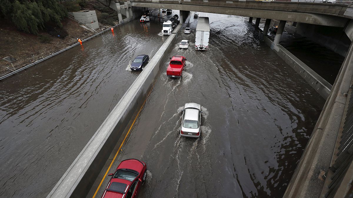El Niño-strengthened storm brings flash flooding to drought-stricken California