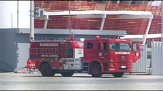 Feuer im Olympiapark von Rio