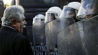 Brief scuffles as pensioners and workers march on Athens