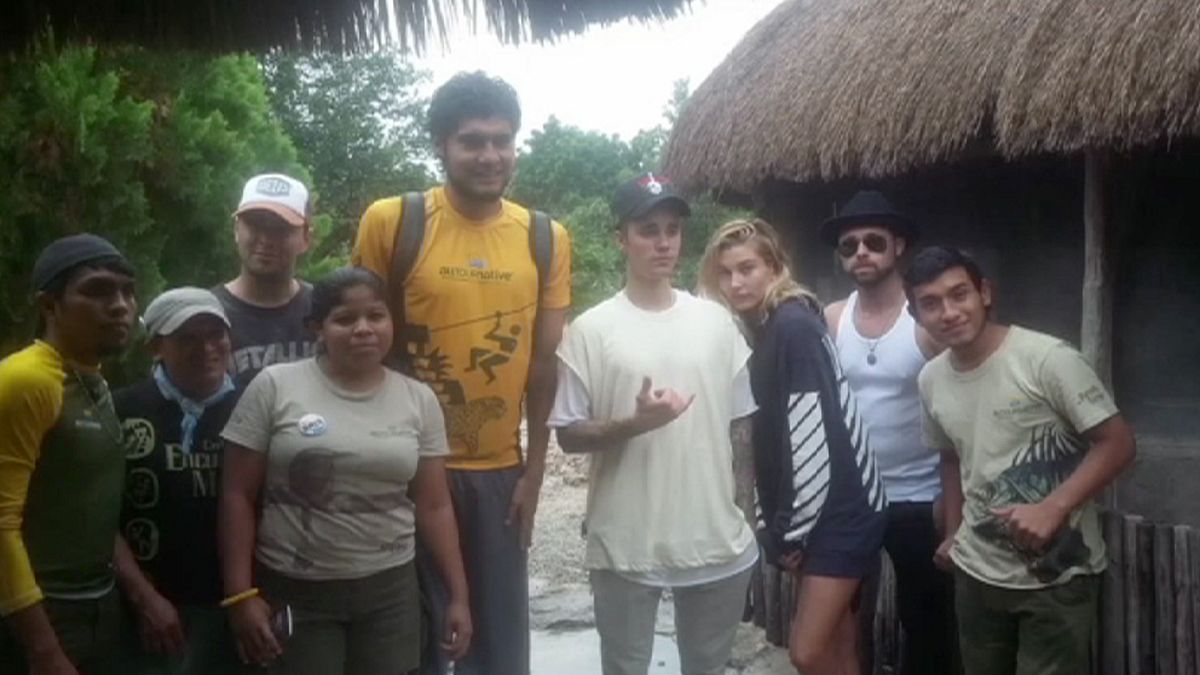 Bieber, expulsado de las ruinas mayas de Tulum en México