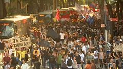 Proteste gegen Fahrpreiserhöhungen in Brasilien