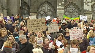Köln'de yaşanan olaylar sonrası kadına karşı şiddet protestosu