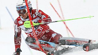 Kristoffersen edges Hirscher to clinch World Cup slalom