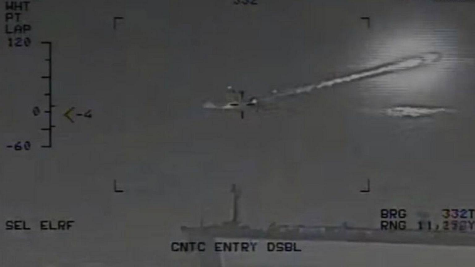 [Video] Iran warship fires unguided rockets metres from US aircraft carrier