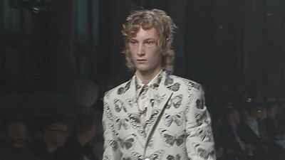 Homage to David Bowie at men's fashion week in London