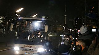 German official buses dozens of migrants to Merkel's office