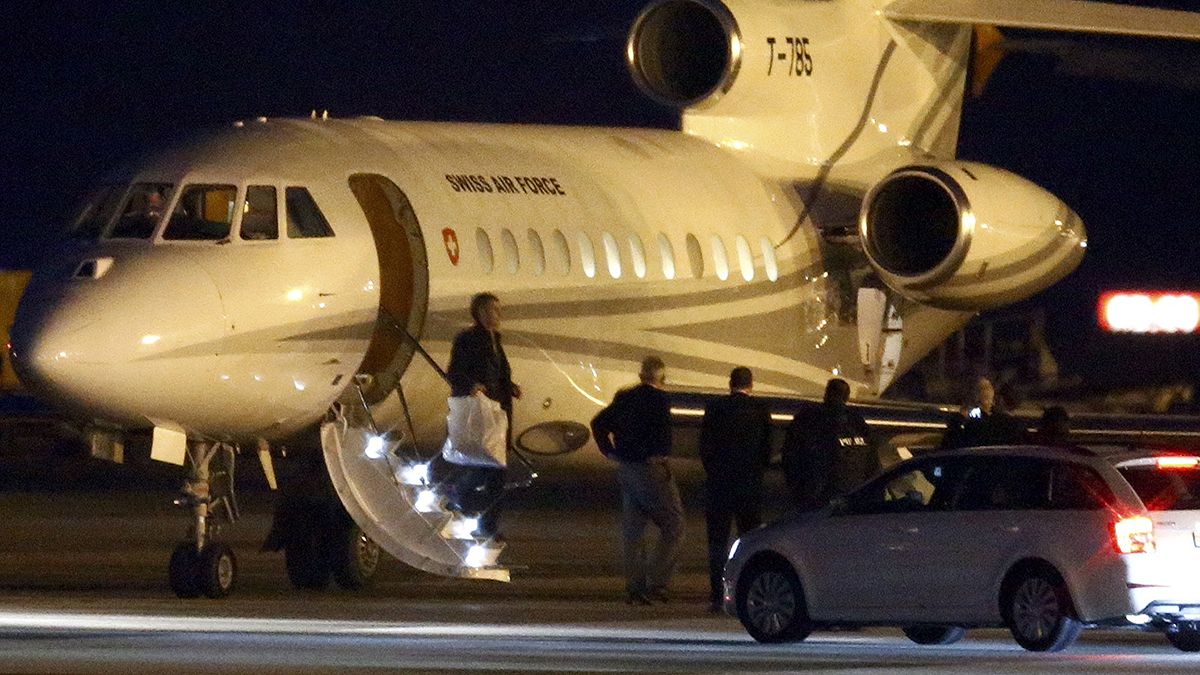 Самолет с тремя американцами, освобожденными из иранской тюрьмы, покинул Женеву