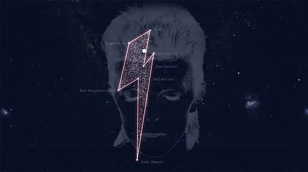 Des astronomes belges dessinent l'emblème de Bowie dans le ciel Des astronomes belges dessinent l'emblème de Bowie dans le ciel