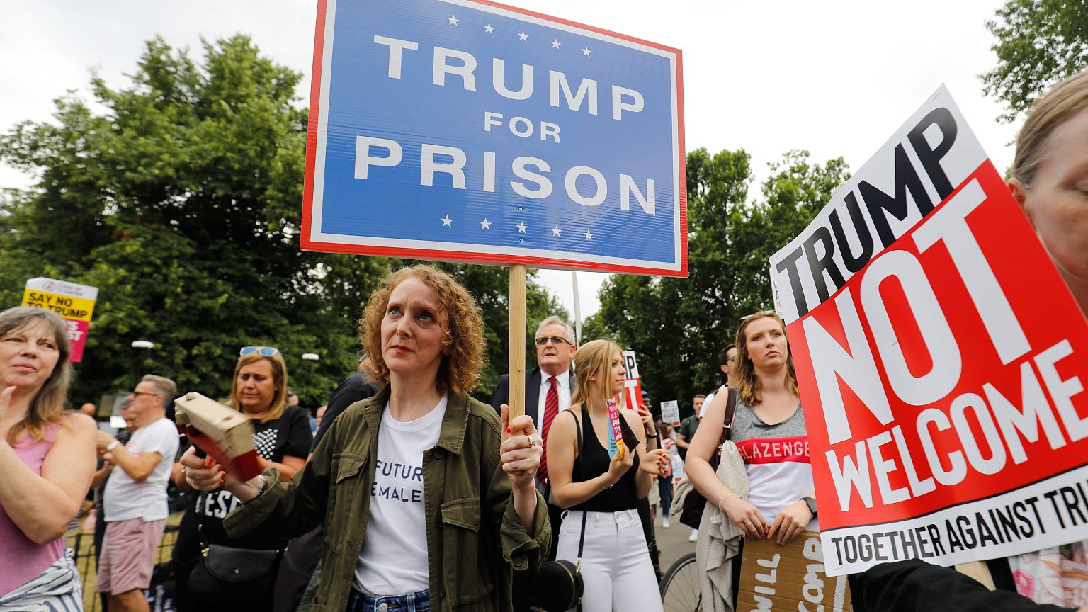 Image: Anti-Trump protesters in London