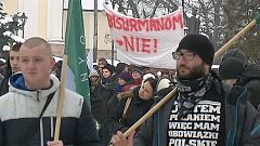 Polen: Demonstration gegen Flüchtlinge