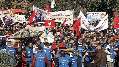 Tunisian police are protesting over salaries