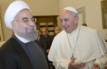 Pope receives Iran's President at Vatican with warm welcome and private meeting