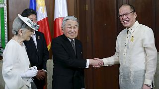 Japanese Emperor in the Philippines amid protest from wartime sex slaves