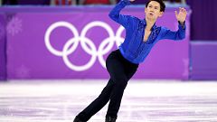 Image:Denis Ten of Kazakhstan performs in the men's single skating short pr