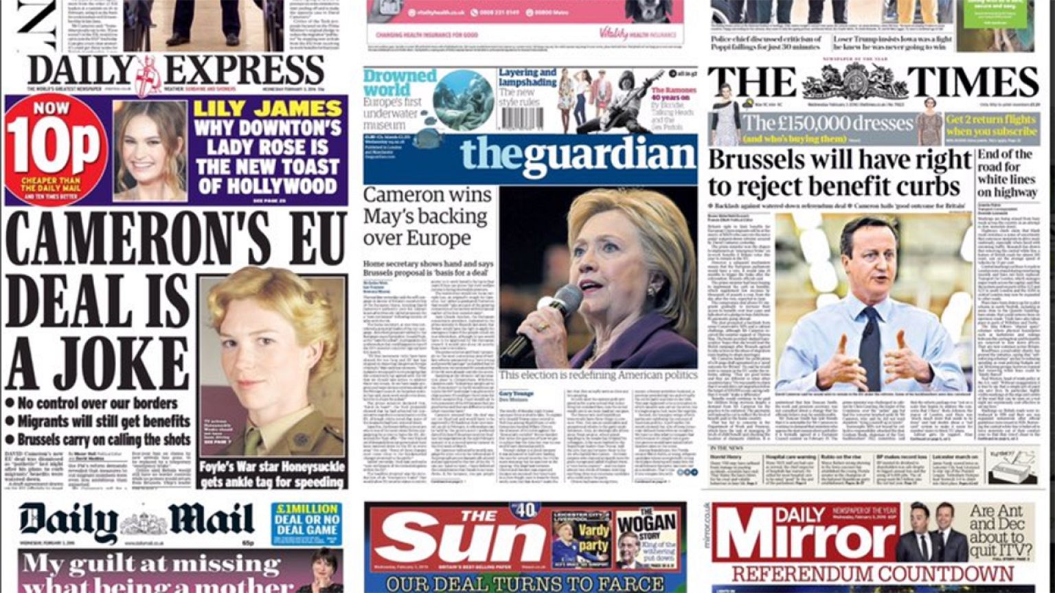 Deal to keep UK in the EU receives poor reviews in British press