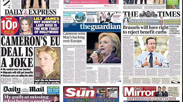 Deal to keep UK in the EU receives poor reviews in British press Deal to keep UK in the EU receives poor reviews in British press