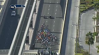 Elia Viviani se coloca líder del Tour de Dubái tras ganar la segunda etapa