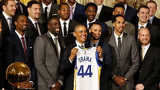 Barack Obama 44-es Warriors-mezben