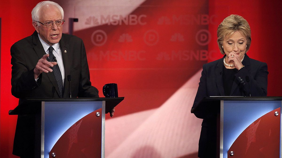Analysis: Going gets tough between Clinton and Sanders in first one-on-one debate