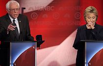 Analysis: Going gets tough between Clinton and Sanders in first one-on-one debate