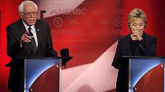 Analysis: Going gets tough between Clinton and Sanders in first one-on-one debate