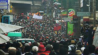 Des manifestants commémorent la tuerie du 7 février 2009 à Madagascar