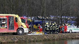 Two commuter trains collide head-on in Germany