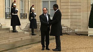 Zambian President Hollande at the Elysee