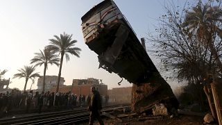 Egypt train crash leaves close to 100 injured