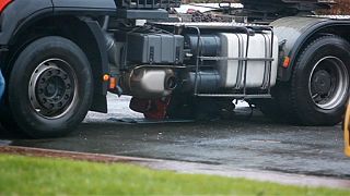 Greenpeace activists block truck convoy from French nuclear plant