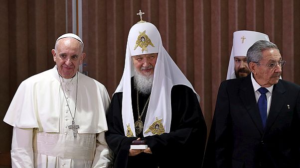 Encuentro histórico entre el papa y el patriarca de la Iglesia ortodoxa rusa Encuentro histórico entre el papa y el patriarca de la Iglesia ortodoxa rusa