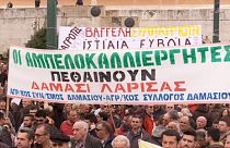 Második napja tüntetnek a görög gazdák Athénban