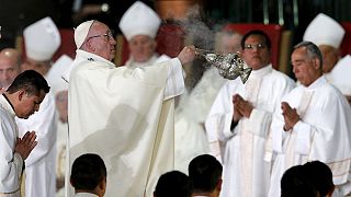 México contuvo la respiración mientras el papa rezaba a la Vírgen de Guadalupe