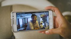 Image: Kubra Golge shows a portrait of her husband, Serkan Golge
